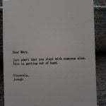 Dear Mary, Just admit it. This is getting out of hand. 27 7kdjx54cw03h8NGJtmb8HN1T0ZpIm2rU6VaFCiny1C0