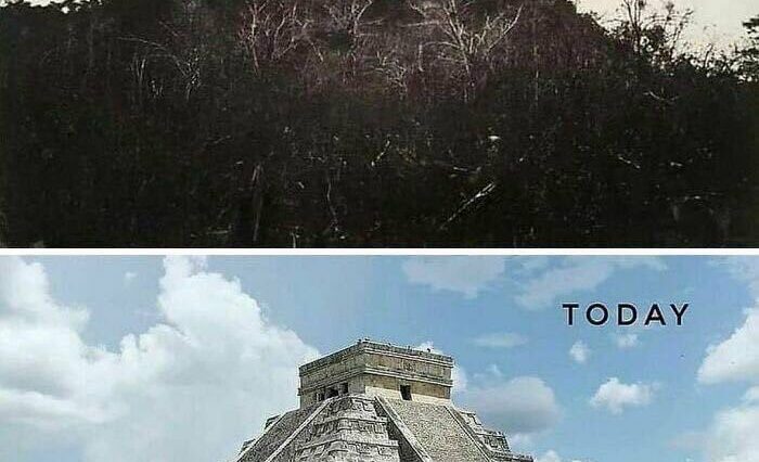 Chichén Itzá in 1892 and Today 3 20231106 204455